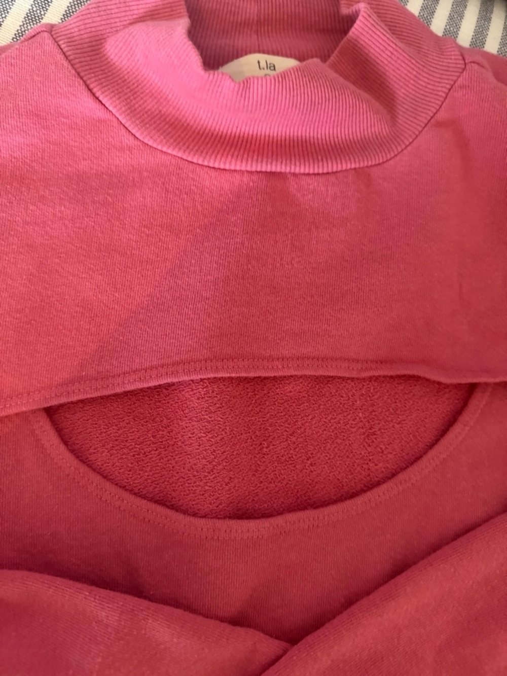 t.la Pink Cutout Sweatshirt
